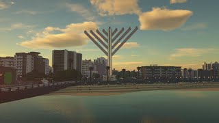 Minecraft Menorah V5, Chanukah Music, Building Time-Lapse, 4K