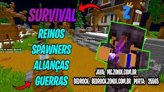 ESSE É O MELHOR SERVIDOR SURVIVAL JÁ FEITO - MINECRAFT JAVA & BEDROCK - 1.19.4 ATÉ 1.21