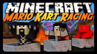 Minecraft Mini Game: SUPER MARIO KART RACING! w/ AntVenom & Friends!