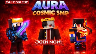 How To Join Aura Cosmic SMP| Minecraft | Pocket edition + Java edition | 24/7 online SMP | GW Rudram