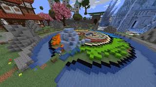Waterbending fight in Minecraft