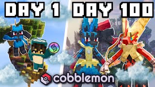 I Spent 100 Days in MEGA SKYBLOCK COBBLEMON! (Minecraft Pokémon)